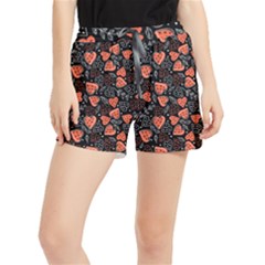 Seamless-vector-pattern-with-watermelons-hearts-mint Women s Runner Shorts by Amaryn4rt