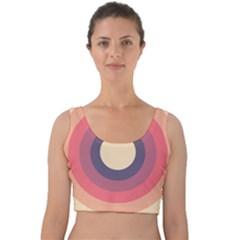 Circles Pattern Bullseye Cream Velvet Crop Top by Pakjumat