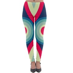 Circle Pattern Repeat Design Lightweight Velour Leggings by Pakjumat