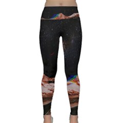 Retro Vintage Space Galaxy Lightweight Velour Classic Yoga Leggings