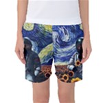 Starry Surreal Psychedelic Astronaut Space Women s Basketball Shorts