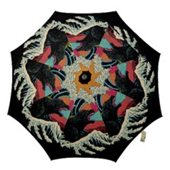 Retro Wave Kaiju Godzilla Japanese Pop Art Style Hook Handle Umbrellas (large) by Modalart
