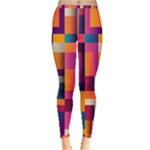 Abstract Background Geometry Blocks Inside Out Leggings