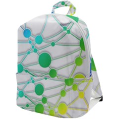 Network Connection Structure Knot Zip Up Backpack by Amaryn4rt