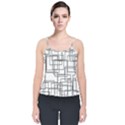 Structure Pattern Network Velvet Spaghetti Strap Top View1