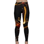 Abstract Lightweight Velour Classic Yoga Leggings
