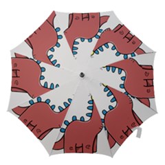 Dinosaur Dragon Drawing Cute Hook Handle Umbrellas (large) by Ndabl3x