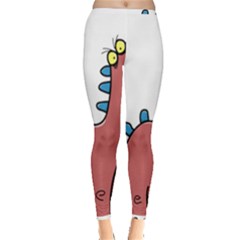 Dinosaur Dragon Drawing Cute Inside Out Leggings