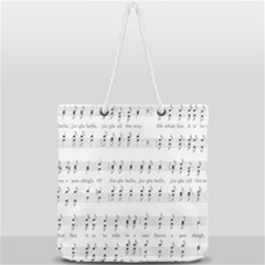 Jingle Bells Song Christmas Carol Full Print Rope Handle Tote (large) by Ndabl3x