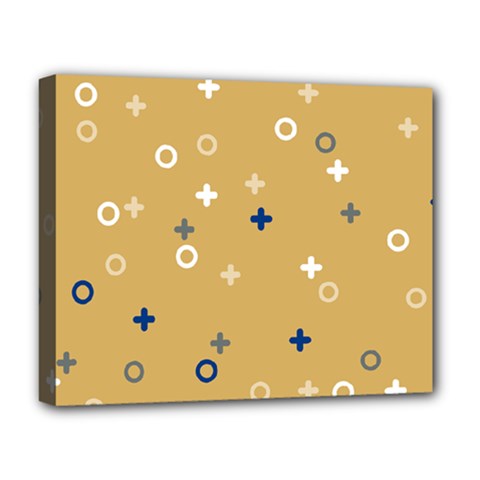 Cross Circles White Circles Deluxe Canvas 20  X 16  (stretched) by Grandong