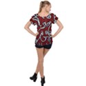 Ethnic Reminiscences Print Design Ruffle Collar Chiffon Blouse View2