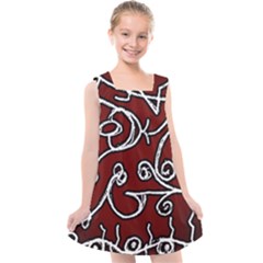 Ethnic Reminiscences Print Design Kids  Cross Back Dress by dflcprintsclothing