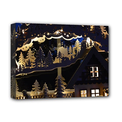 Christmas Advent Candle Arches Deluxe Canvas 16  X 12  (stretched)  by Amaryn4rt