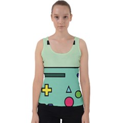 Adventure Time Beemo Bmo Illustration Cartoons Velvet Tank Top by Sarkoni