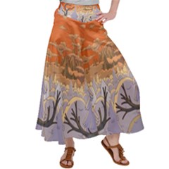 Adventure Time Cartoon Landscape Trees Women s Satin Palazzo Pants