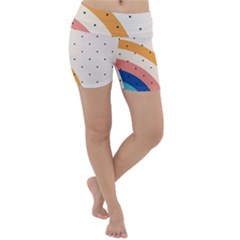 Retro Abstract Geometric Lightweight Velour Yoga Shorts by Modalart