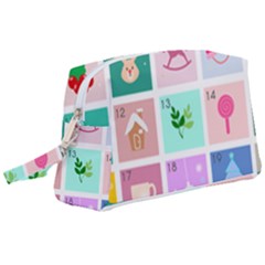 Christmas Wreath Advent Wristlet Pouch Bag (large) by Modalart
