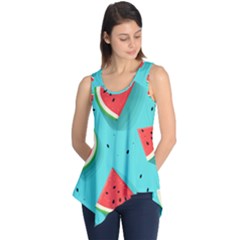 Watermelon Fruit Slice Sleeveless Tunic by Bedest