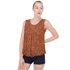 Autumn Leaves Repeat Pattern Bubble Hem Chiffon Tank Top by Ravend