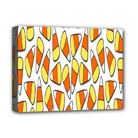 Candy Corn Halloween Candy Candies Deluxe Canvas 16  X 12  (stretched)  by Ravend