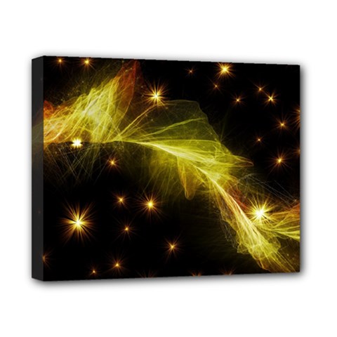 Particles Vibration Line Wave Canvas 10  X 8  (stretched) by Amaryn4rt