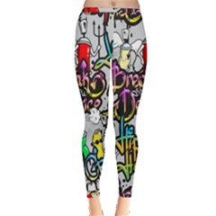 Hip Hop Background Inside Out Leggings by Bedest