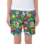 Pop Art Colorful Seamless Pattern Women s Basketball Shorts