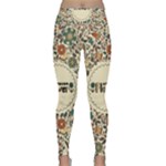 Seamless Pattern With Flower Birds Lightweight Velour Classic Yoga Leggings