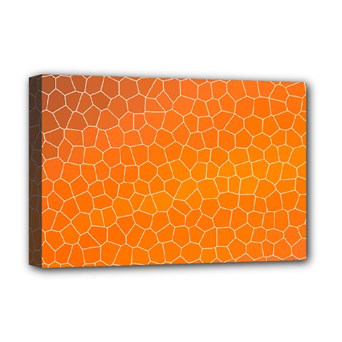 Orange Mosaic Structure Background Deluxe Canvas 18  X 12  (stretched) by Hannah976