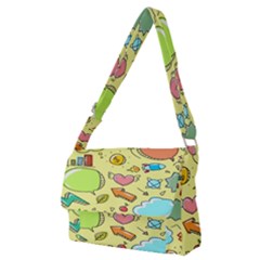 Cute Sketch Child Graphic Funny Full Print Messenger Bag (m) by Hannah976