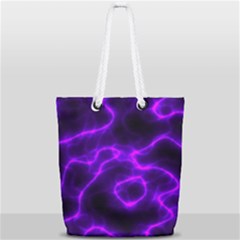 Purple Pattern Background Structure Full Print Rope Handle Tote (small) by Hannah976