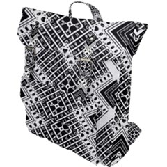 Pattern Tile Repeating Geometric Buckle Up Backpack by Hannah976
