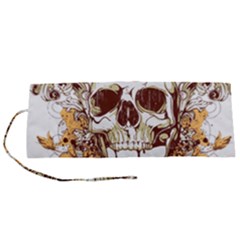 Harvest Of Fear Logo Illustration Skull Pistol Roll Up Canvas Pencil Holder (s) by Sarkoni