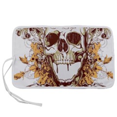 Harvest Of Fear Logo Illustration Skull Pistol Pen Storage Case (l) by Sarkoni