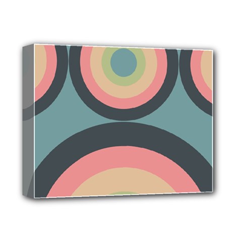 Circles Design Pattern Tile Deluxe Canvas 14  X 11  (stretched) by Ravend