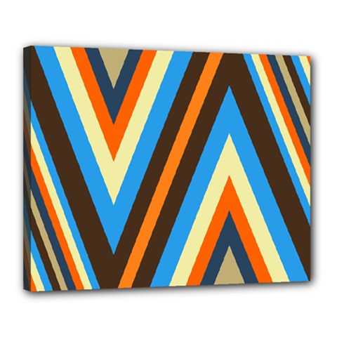 Pattern Triangle Design Repeat Canvas 20  X 16  (stretched) by Ravend