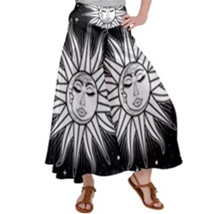 Sun Moon Star Universe Space Women s Satin Palazzo Pants by Ravend