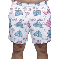 Transportation Seamless Pattern Men s Shorts by Grandong