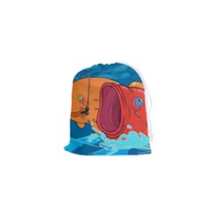 Adventure Time Fish Landscape Drawstring Pouch (xs)