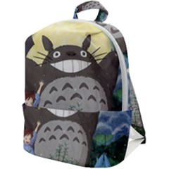 Illustration Anime Cartoon My Neighbor Totoro Zip Up Backpack by Sarkoni