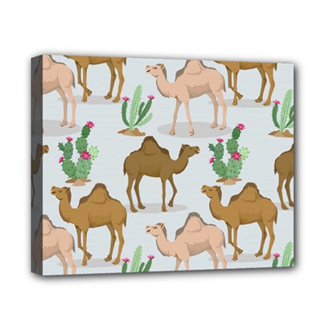 Camels Cactus Desert Pattern Canvas 10  X 8  (stretched) by Hannah976
