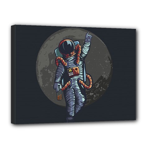 Illustration Drunk Astronaut Canvas 16  X 12  (stretched) by Bedest