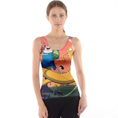 Finn And Jake Adventure Time Bmo Cartoon Women s Basic Tank Top by Bedest