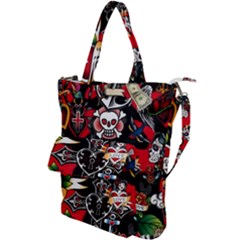 Graffiti Tatoo Skate Art Boom Shoulder Tote Bag by Bedest