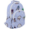 Seamless Pattern With Space Theme Rounded Multi Pocket Backpack View2