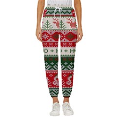 Ugly Sweater Merry Christmas  Women s Cropped Drawstring Pants by artworkshop