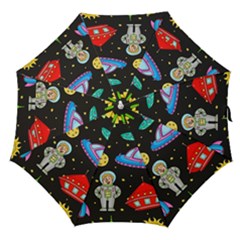Seamless Pattern With Space Objects Ufo Rockets Aliens Hand Drawn Elements Space Straight Umbrellas by Hannah976
