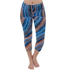 Dessert Waves  pattern  All Over Print Design Capri Winter Leggings  by coffeus