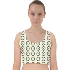 Sharp Circles Velvet Racer Back Crop Top by ConteMonfrey