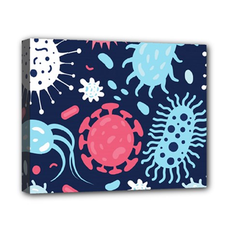 Seamless Pattern Microbes Virus Vector Illustration Canvas 10  X 8  (stretched)